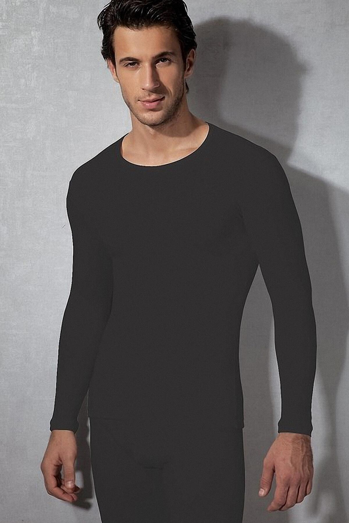 Doreanse Siyah Çift Etkili Ekstra Viloft Termal T-Shirt&İçlik 2965
