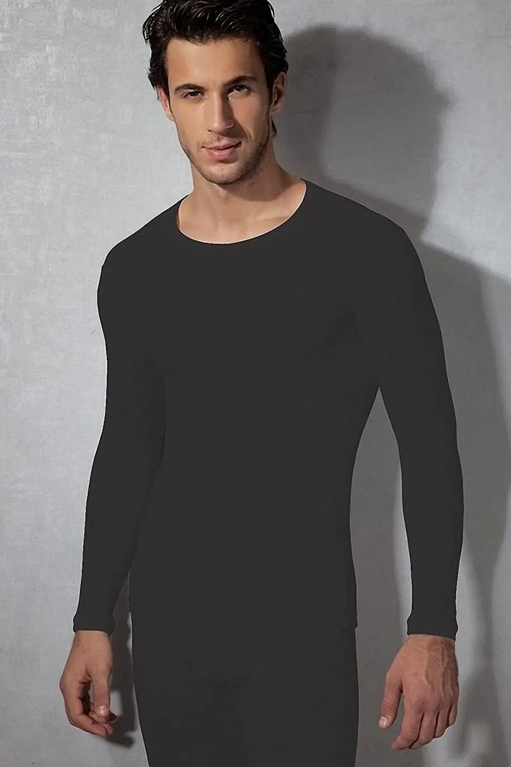 Siyah Çift Etkili Ekstra Viloft Termal T-shirt&İçlik 2965