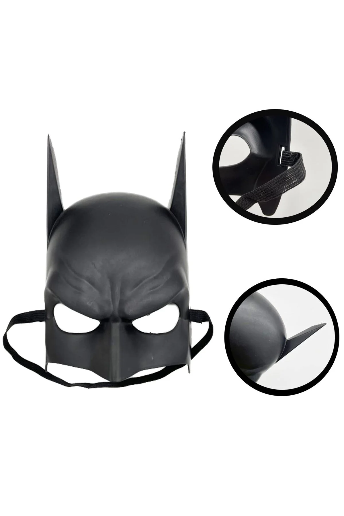 Siyah Çocuk Batman Maskesi Lastikli