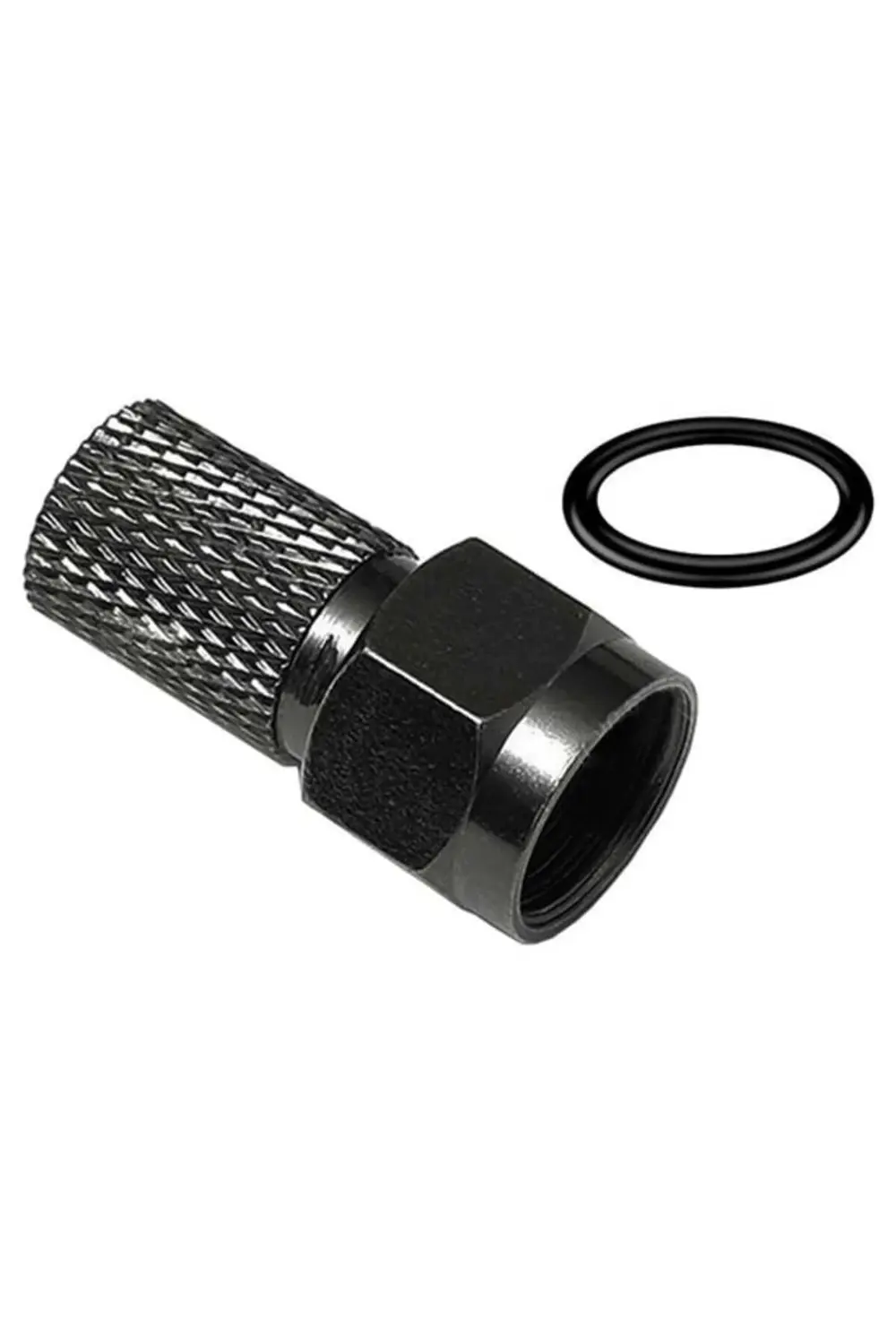 Siyah Contalı RG6/U6 22mm 1.Kalite F Konnektör (100'lü Poşet)