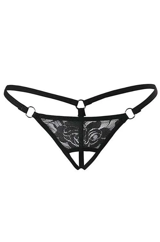 Siyah Dantelli Özel Bölgesi Açık G-String TM1167 - Şık ve Rahat İç Giyim Fiyatı, Yorumları ve Özellikleri