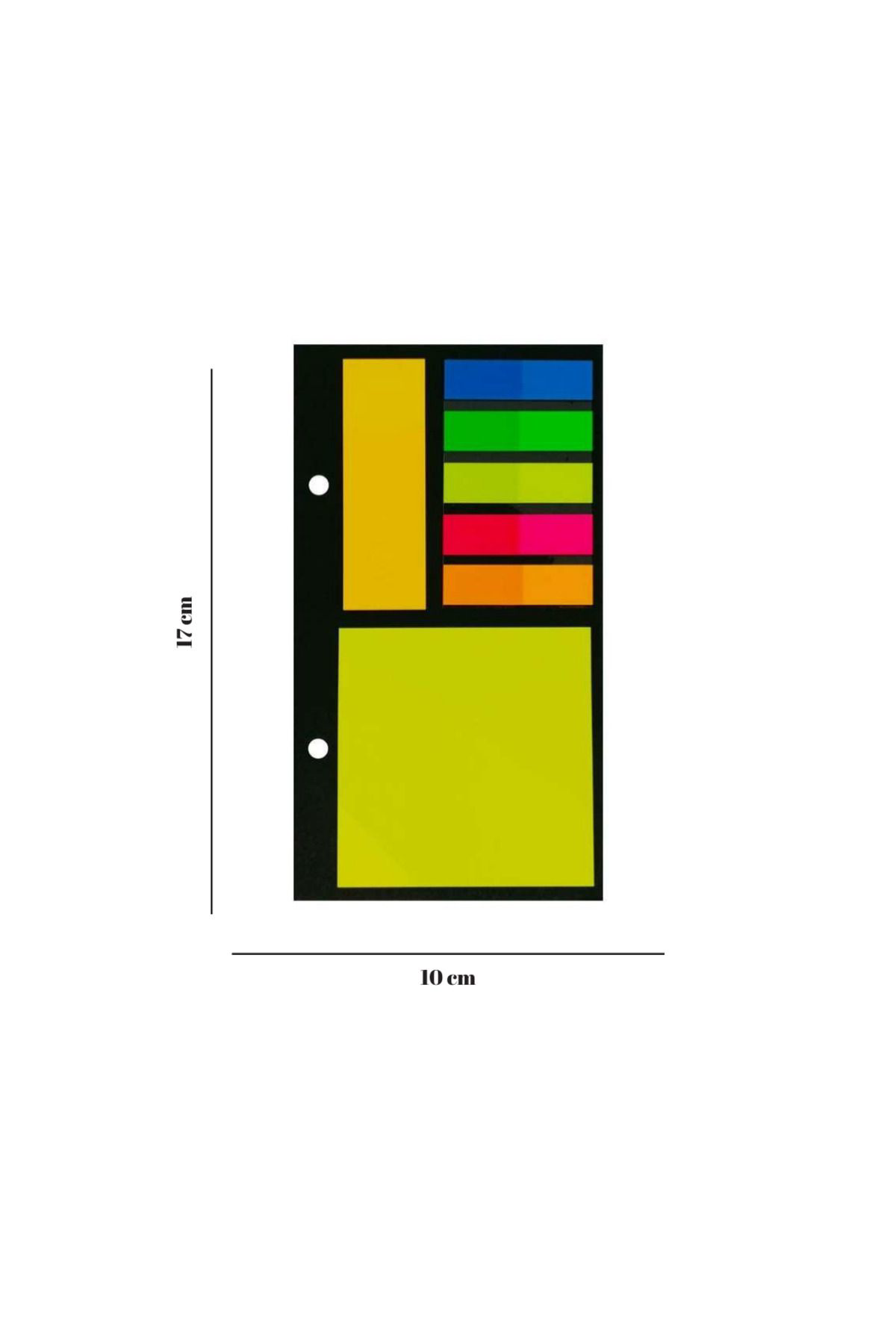 Siyah Defter Not Defteri Günlük Özel Yazı Defteri 17x12 cm Post-i