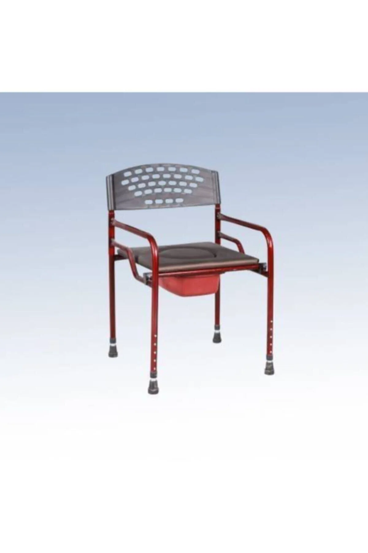 Siyah Deri Döşemeli Klozet Yükseltici Katlanabilir Tuvalet Yüksel