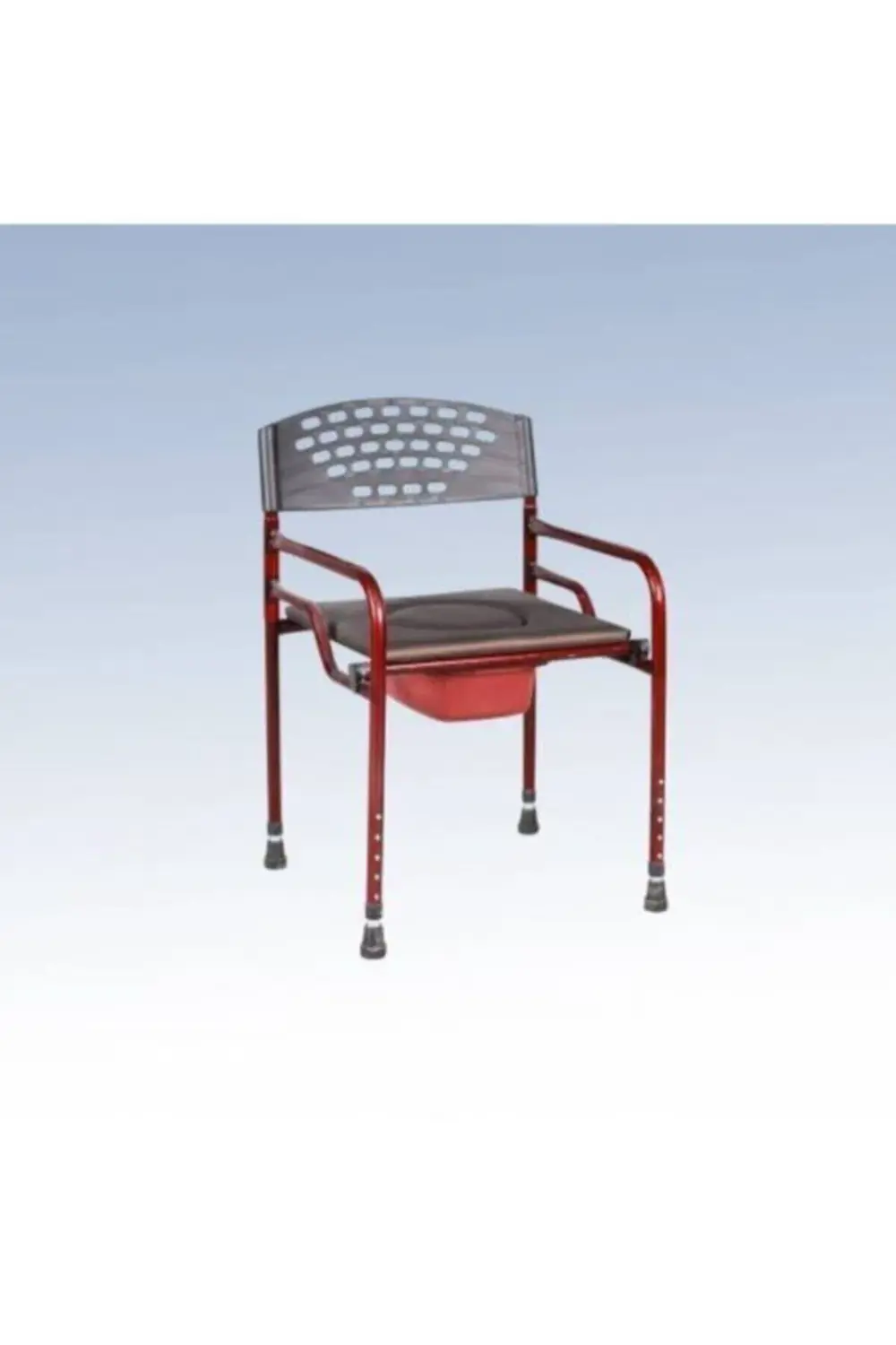 Siyah Deri Döşemeli Klozet Yükseltici Katlanabilir Tuvalet Yüksel