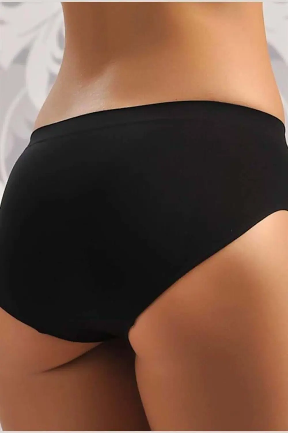 Siyah Dikişsiz Slip Külot