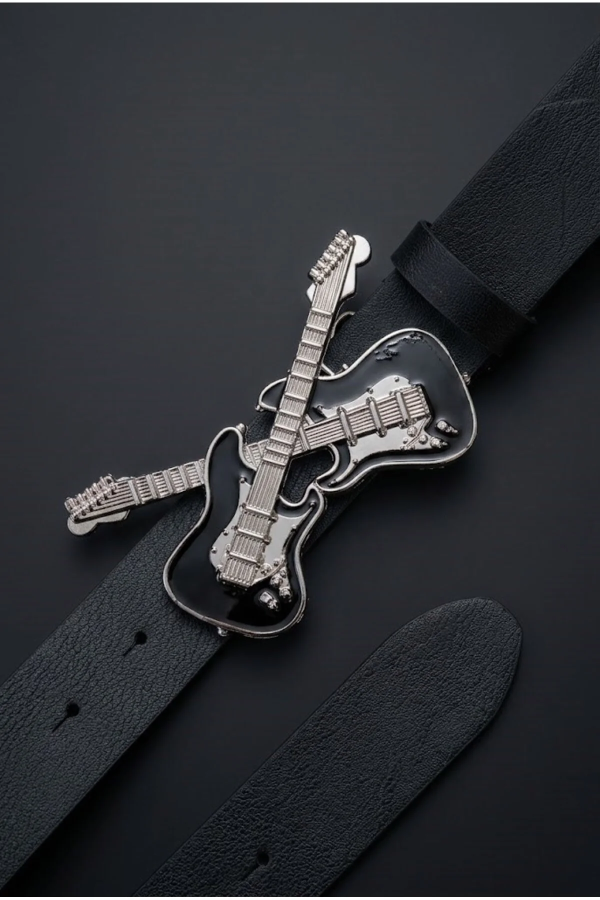 Siyah Double Guitar Gotik Deri Kemer Fiyatı, Yorumları ve Özellikleri