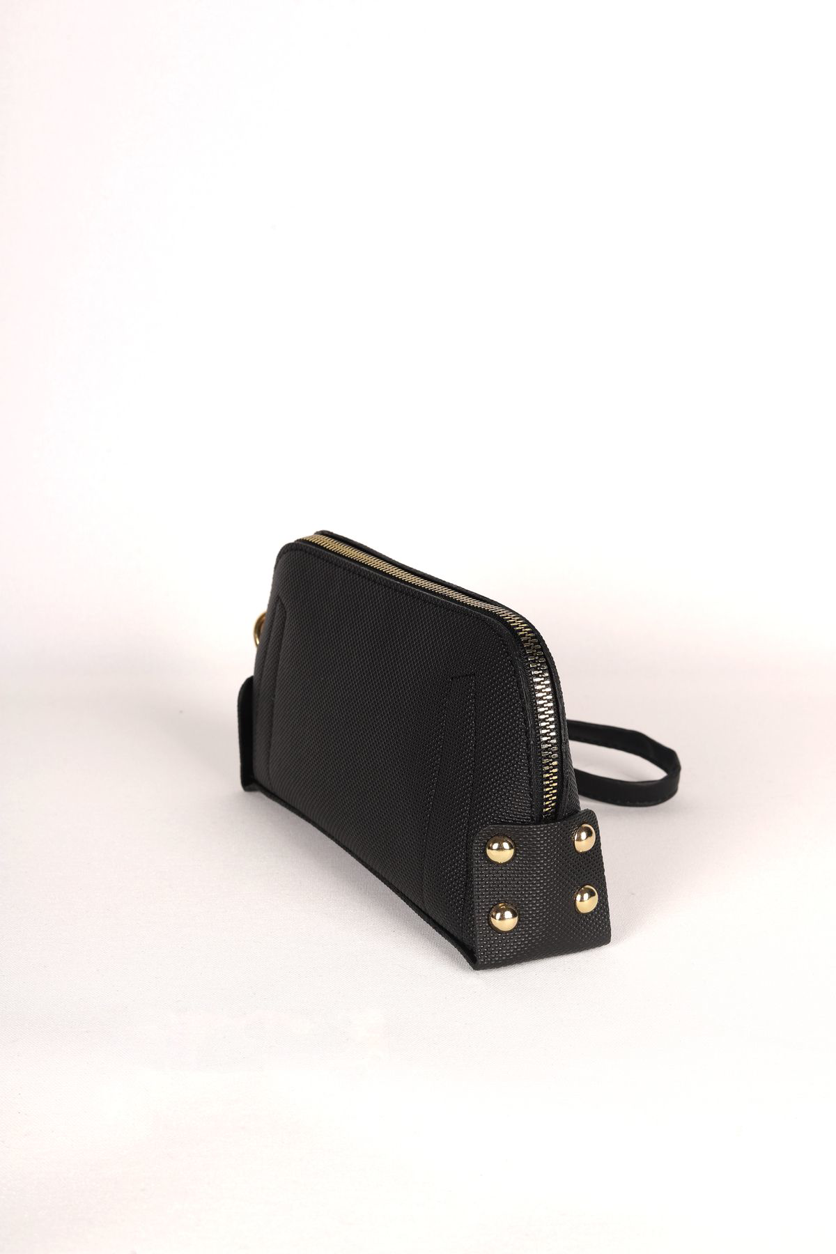 Siyah Düz Desenli El Çantası Seti