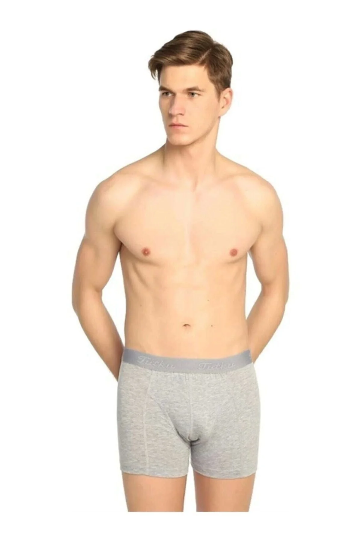 Siyah Elastan Lıkralı Pamuklu 5'li Paket Boxer 0114( Sbvg 0114)