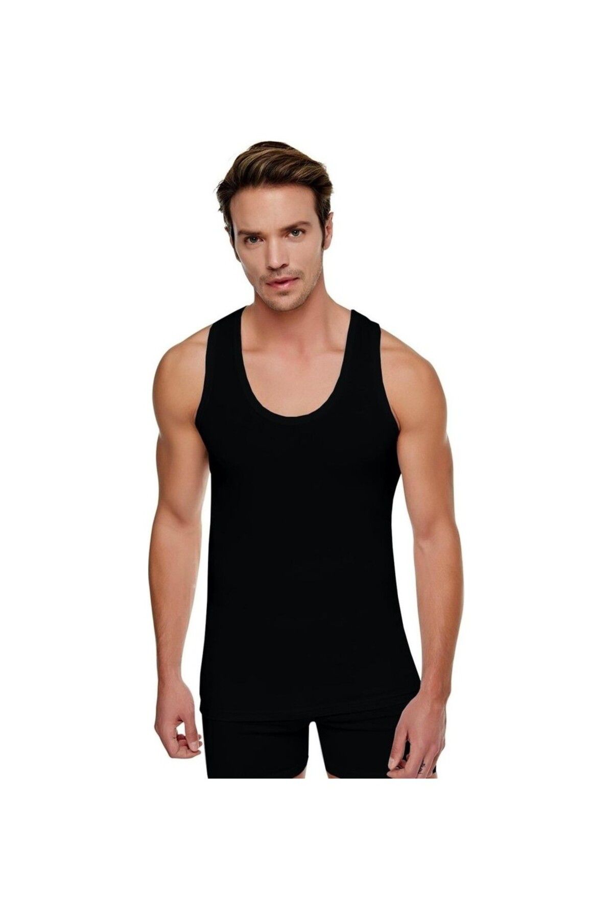 SİYAH ERKEK %100 RİBANA ASKILI ATLET 3 ADET