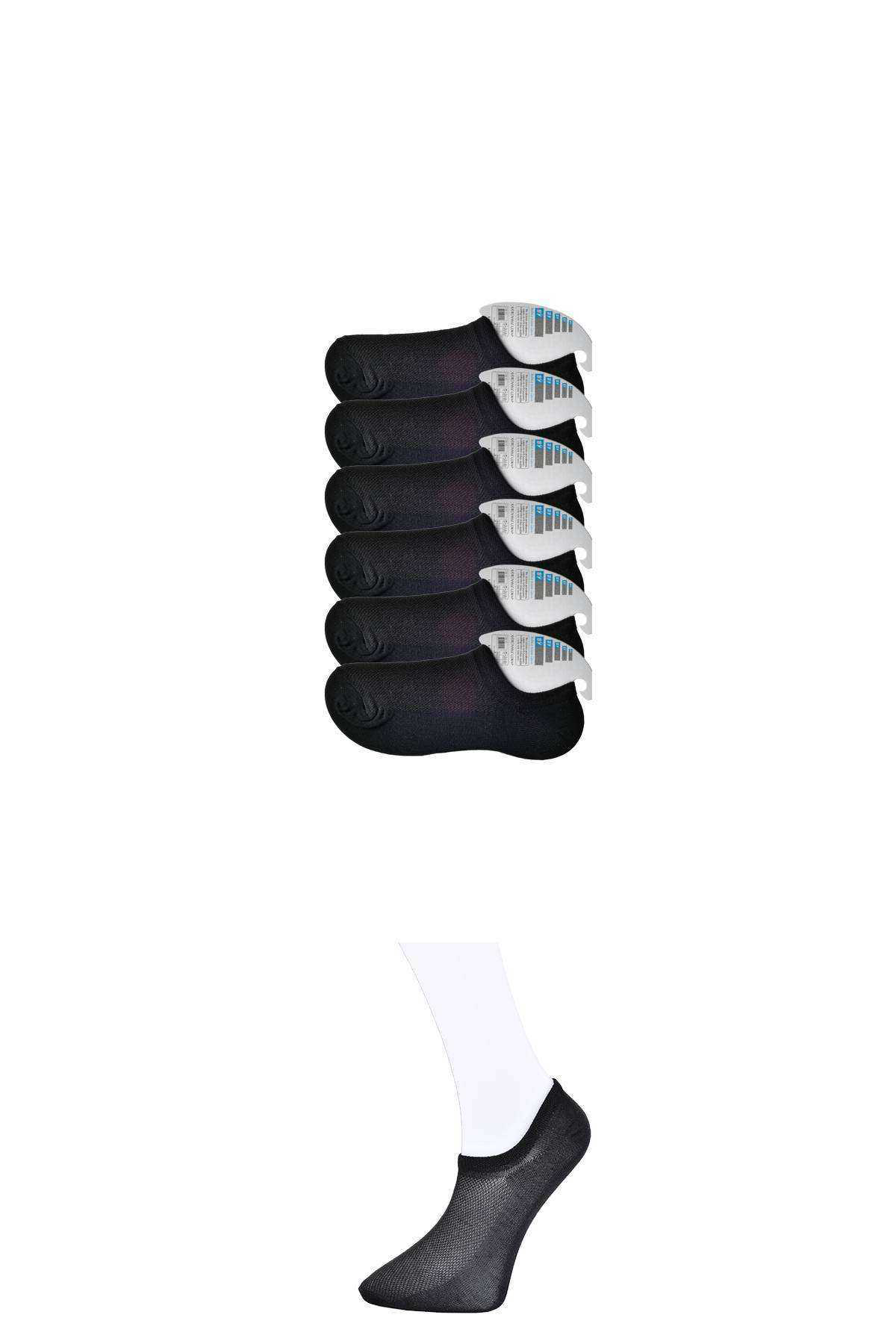 Siyah Erkek Görünmez Çorap 6 çift Siyah Erkek Görünmez Çorap 6 çift