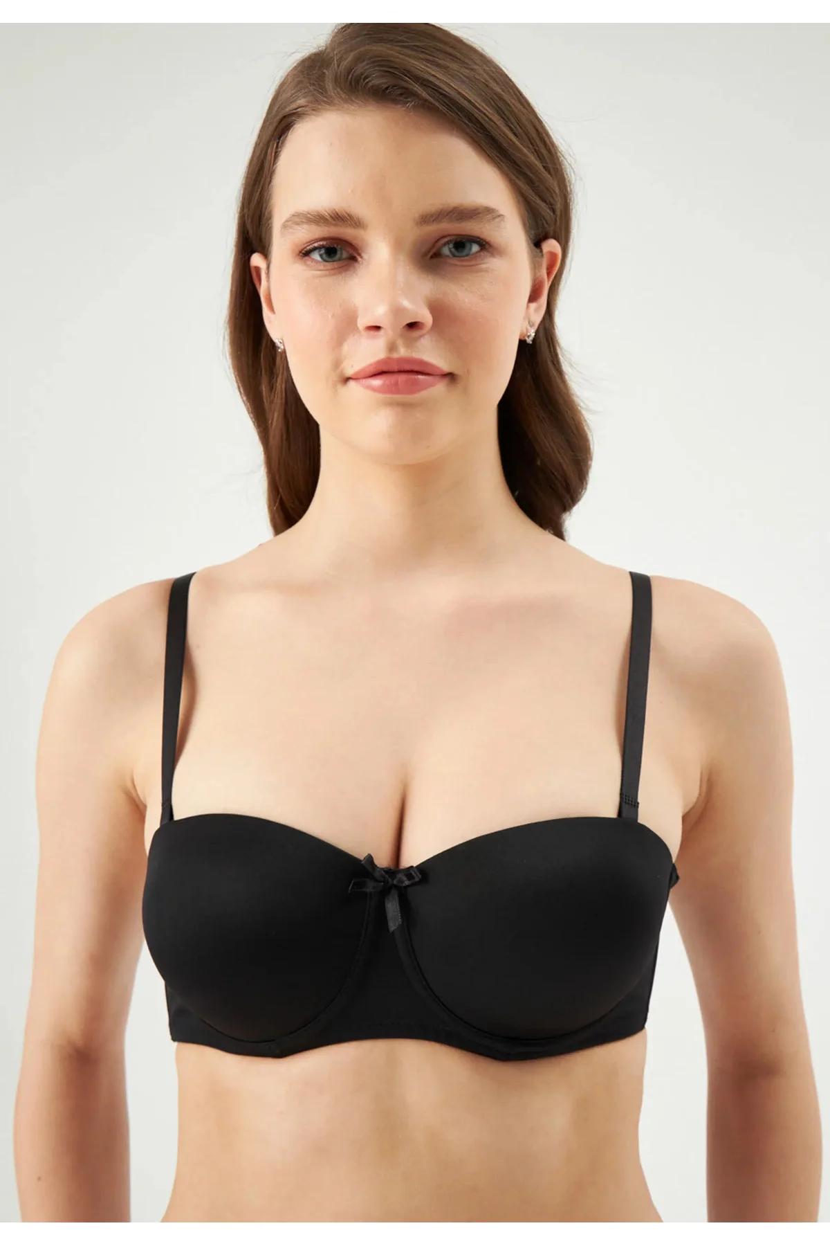 Siyah Ersk160 Adela Straplez Double Push-Up Sütyen Siyah Ersk160 Adela Straplez Double Push-Up Sütyen