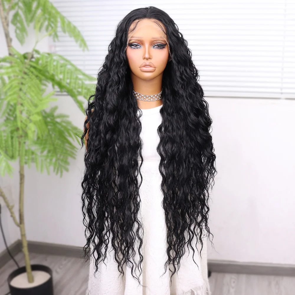 Siyah Fiber Sen Tül Peruk