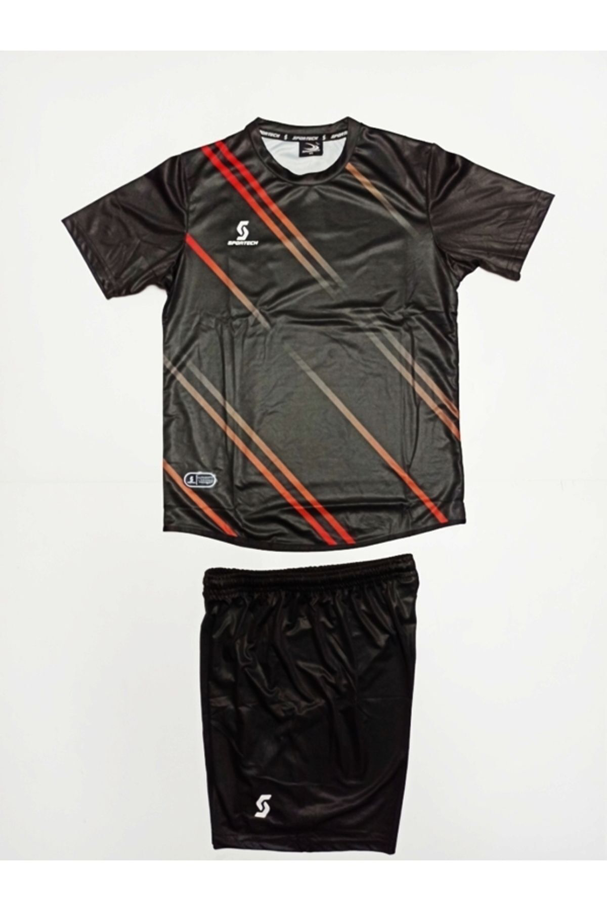 Sportech Siyah Forma Takımı K0137 (Tek Kelime İsim Ve Numara Yazilir)