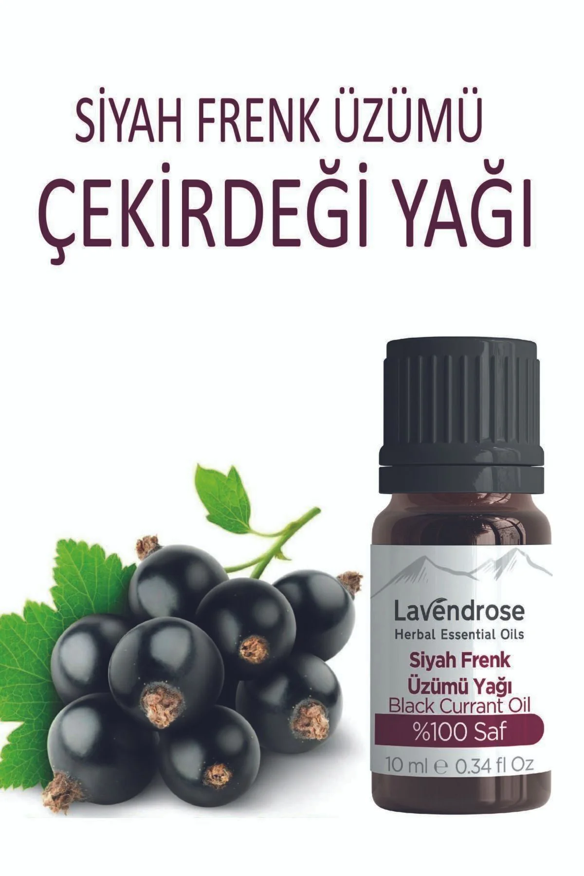 Siyah Frenk Üzümü Çekirdeği Yağı 10 ml %100 Doğal Omega 6 Yağı