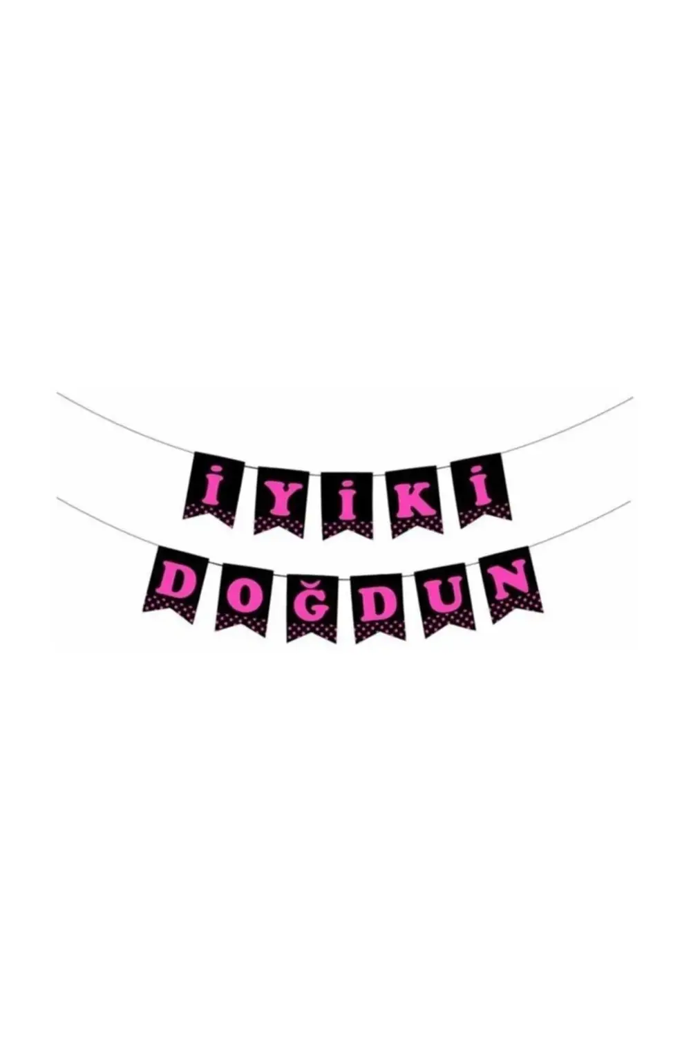 Siyah Fuşya Iyiki Doğdun Banner BNR-73