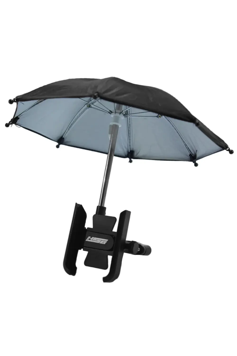 Siyah Gidon Bağlantılı Şemsiyeli Ayarlı Telefon Tutucu Aliminyum