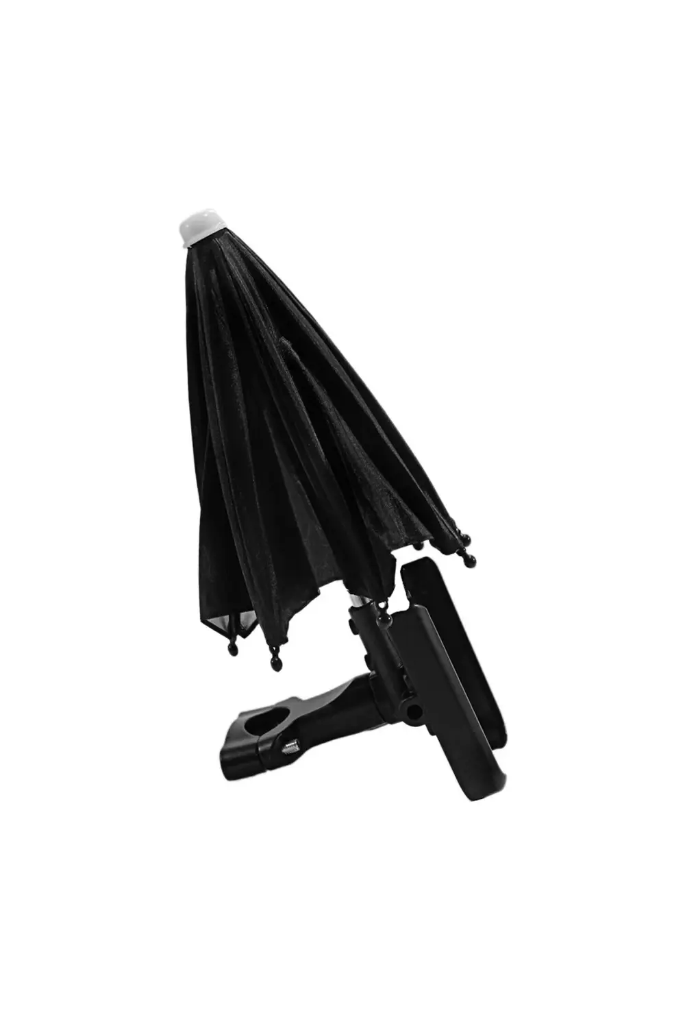 Siyah Gidon Bağlantılı Şemsiyeli Ayarlı Telefon Tutucu Aliminyum