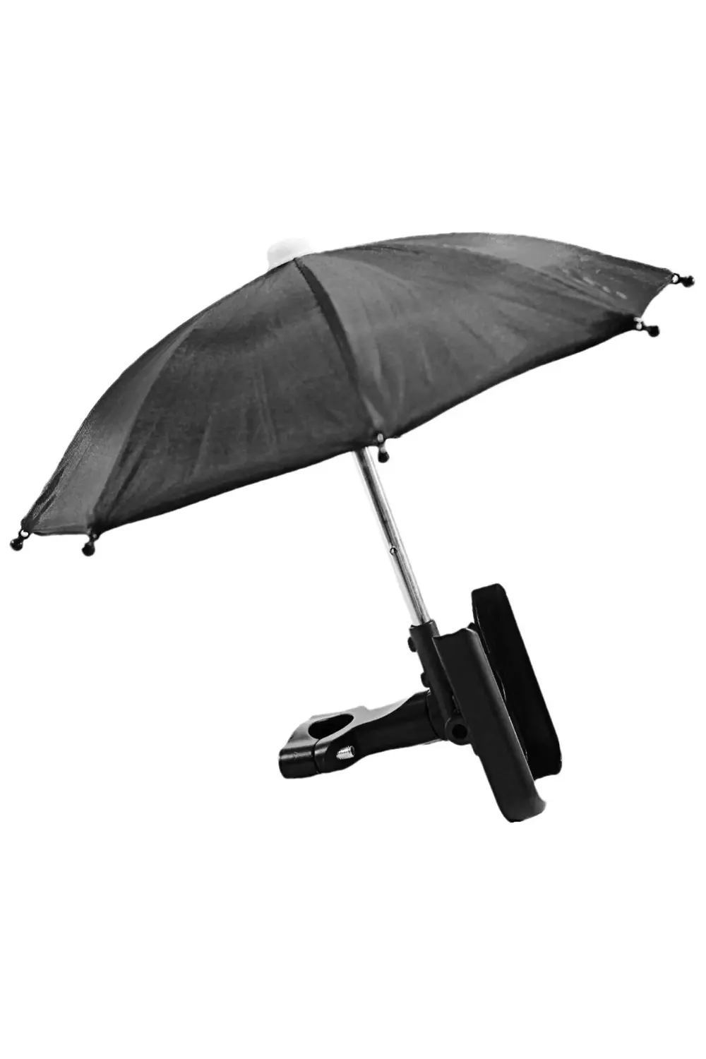 Siyah Gidon Bağlantılı Şemsiyeli Ayarlı Telefon Tutucu Aliminyum
