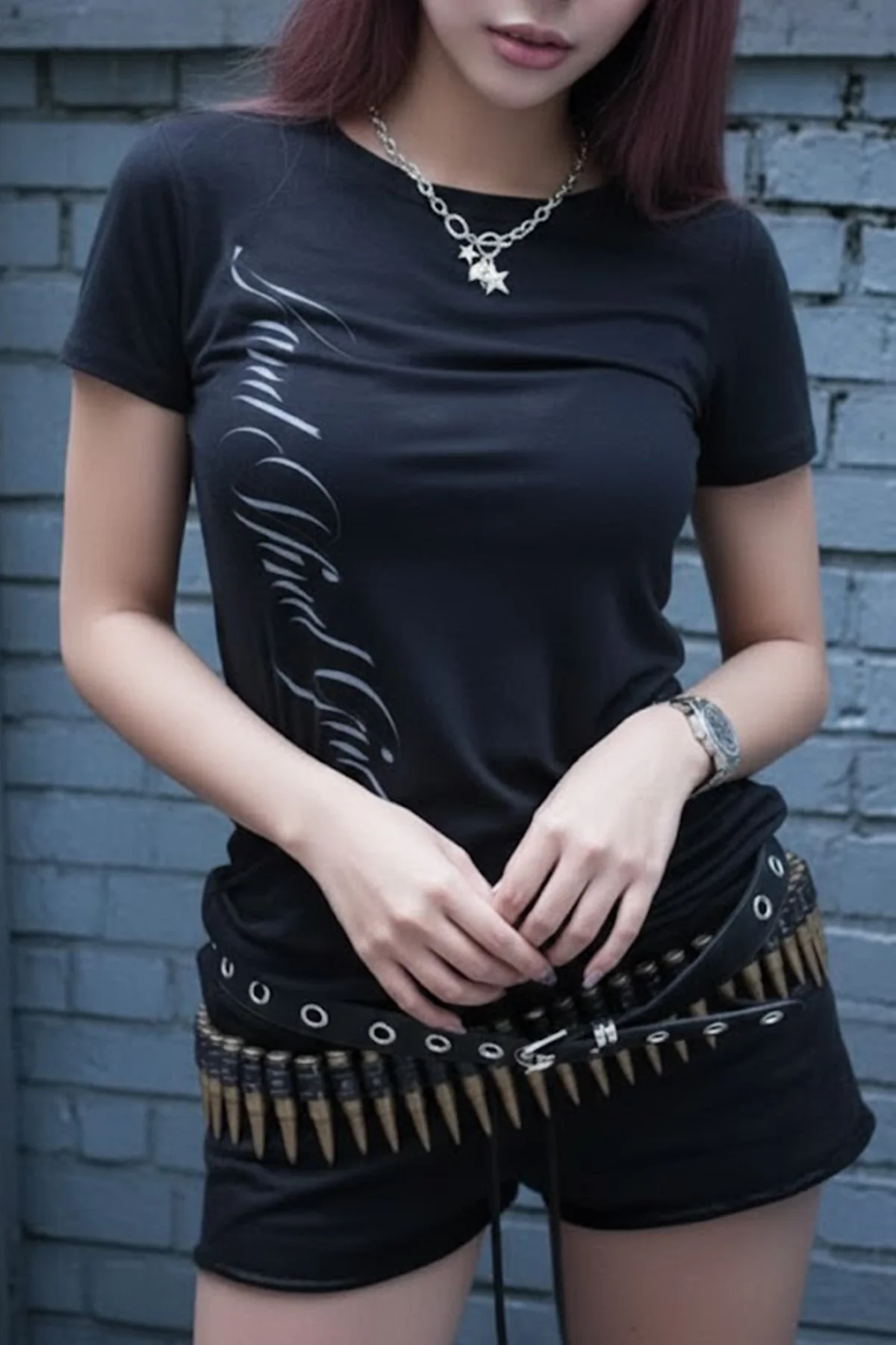 Siyah Gotik Sırt Baskılı Wing Geniş Yaka Y2K Kısa Kollu Crop Siyah Gotik Sırt Baskılı Wing Geniş Yaka Y2K Kısa Kollu Crop