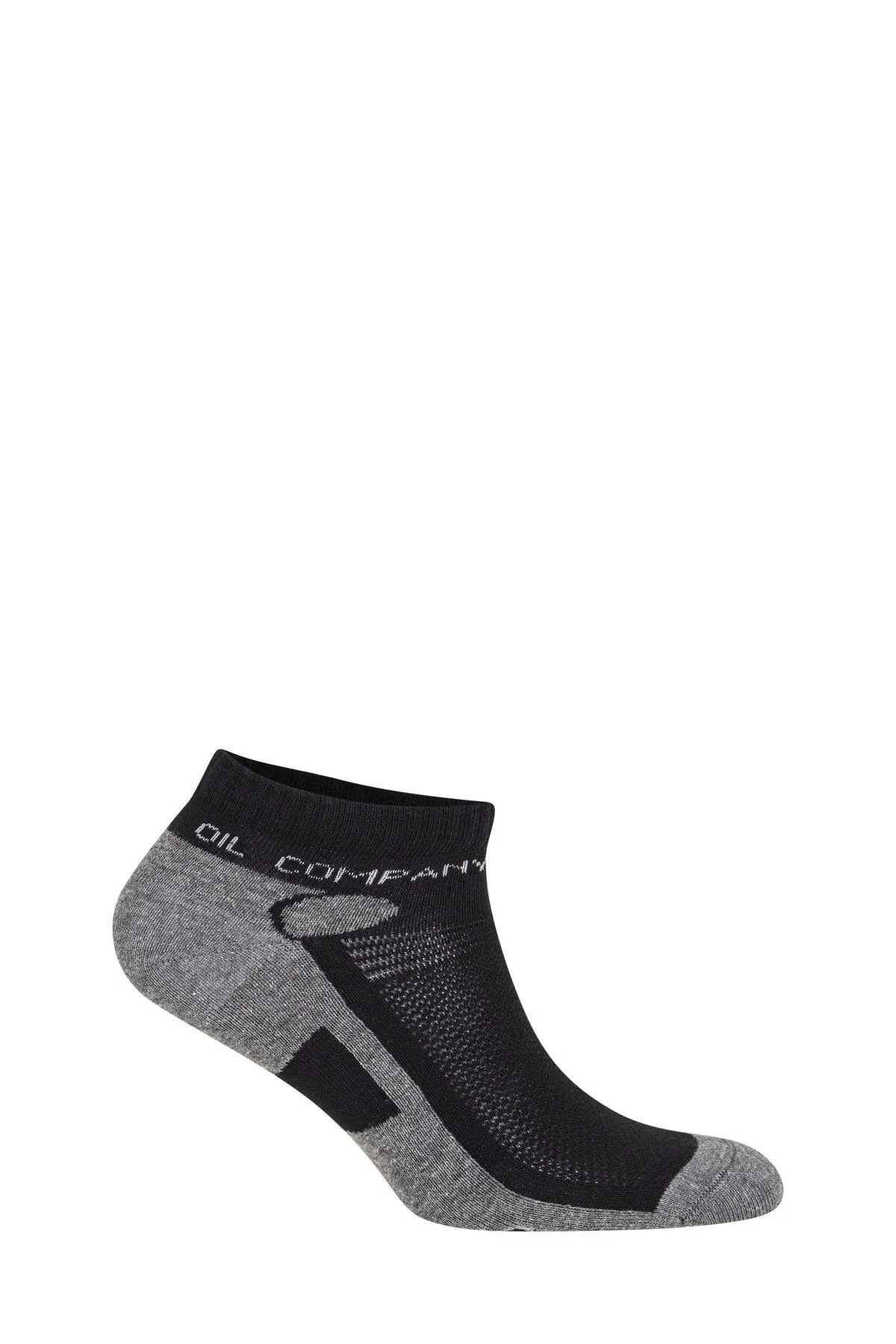 Siyah Gri Patik Unisex Çorap Naturel