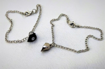 Tükkan Accessories Siyah-Gümüş Kalp Miknatisli Sevgili Çift Bileklik,,Bff Bilekliği, Tükkan Accessories Siyah-Gümüş Kalp Miknatisli Sevgili Çift Bileklik,,Bff Bilekliği,