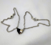 Tükkan Accessories Siyah-Gümüş Kalp Miknatisli Sevgili Çift Bileklik,,Bff Bilekliği, Tükkan Accessories Siyah-Gümüş Kalp Miknatisli Sevgili Çift Bileklik,,Bff Bilekliği,