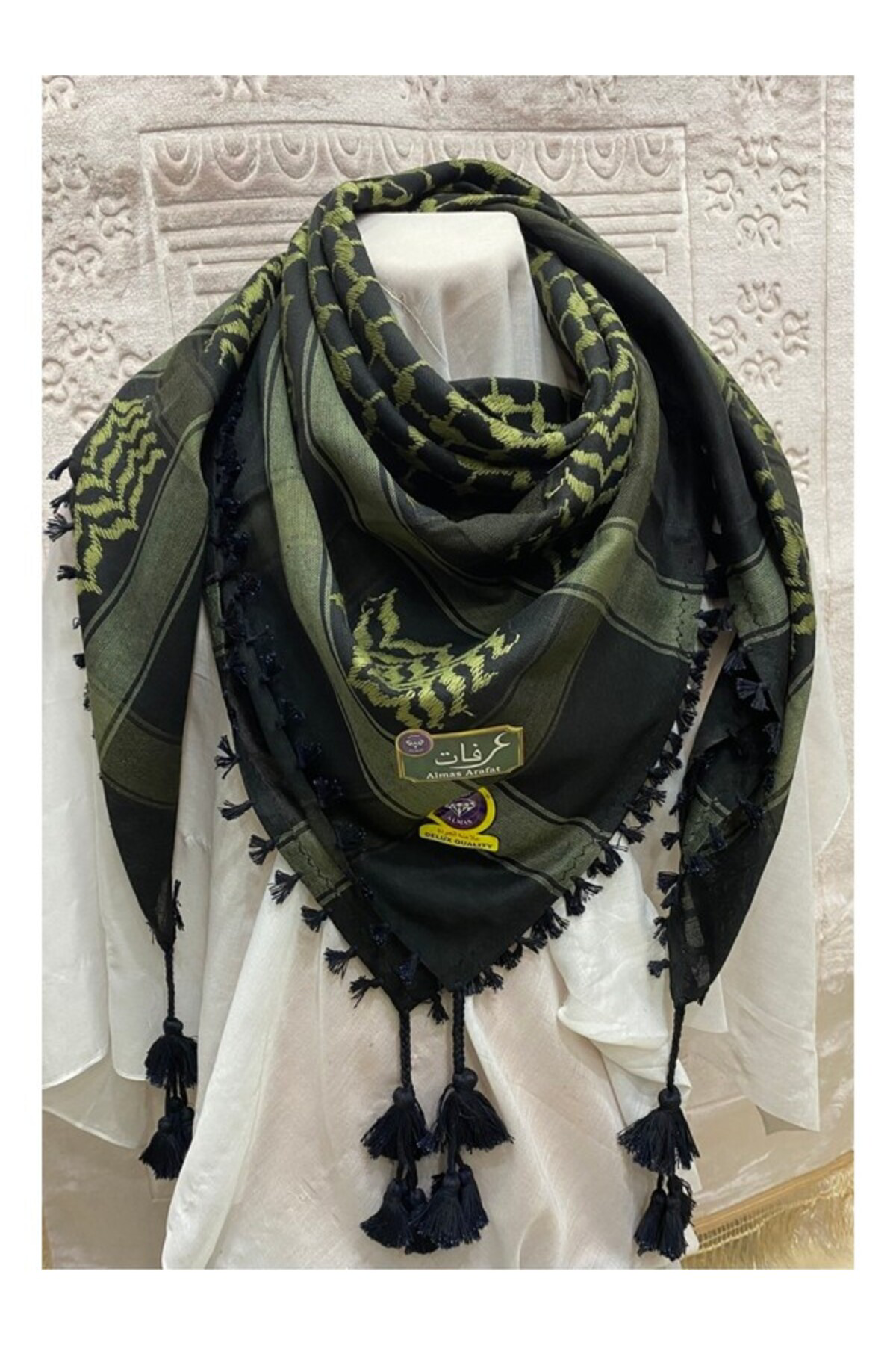 Arwoan Siyah Haki Yeşili Dokuma