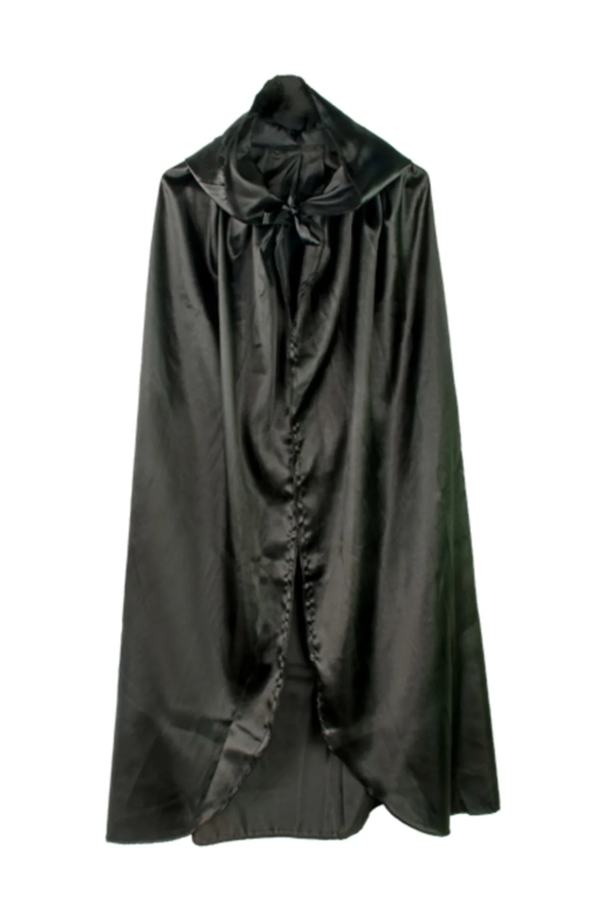 Siyah Halloween Pelerini Kapüşonlu 120 Cm