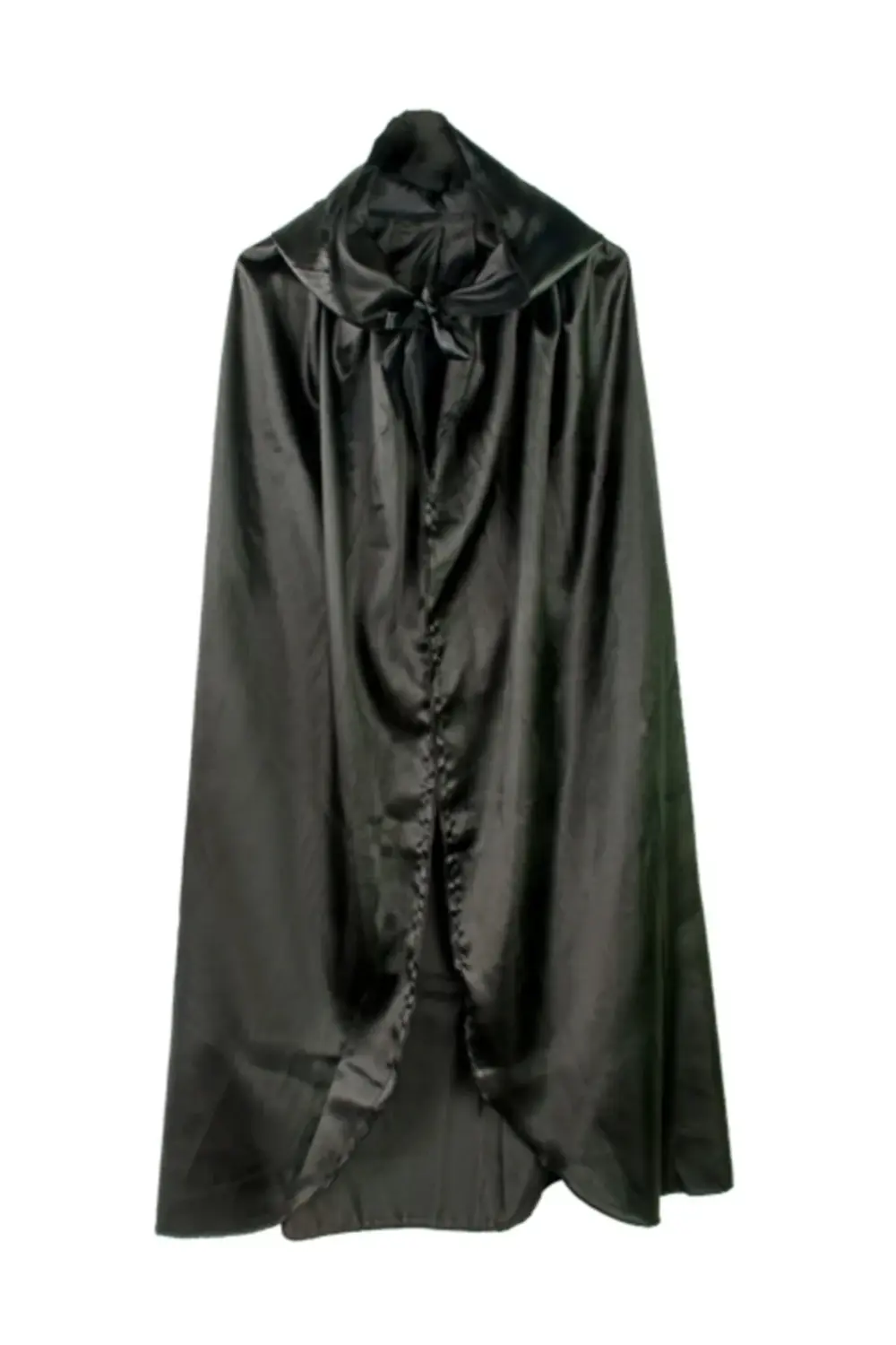 Siyah Halloween Pelerini Kapüşonlu 120 Cm