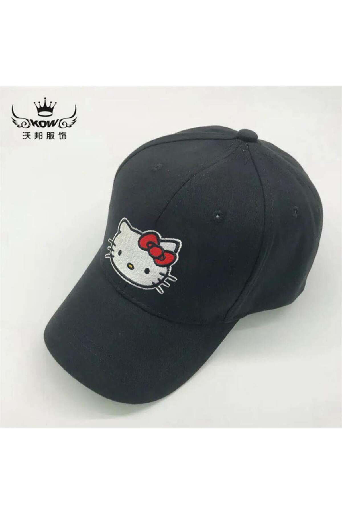Siyah Hello Kitty Face Şapka