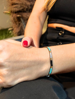 Tükkan Accessories Siyah İp Karişik Renkli Boncuk Miyuki Bileklik Makrome Örgü Asans Tükkan Accessories Siyah İp Karişik Renkli Boncuk Miyuki Bileklik Makrome Örgü Asans