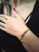 Tükkan Accessories Siyah İp Renkli Boncuk Miyuki Bileklik Makrome Örgü Asansör Bilek Tükkan Accessories Siyah İp Renkli Boncuk Miyuki Bileklik Makrome Örgü Asansör Bilek