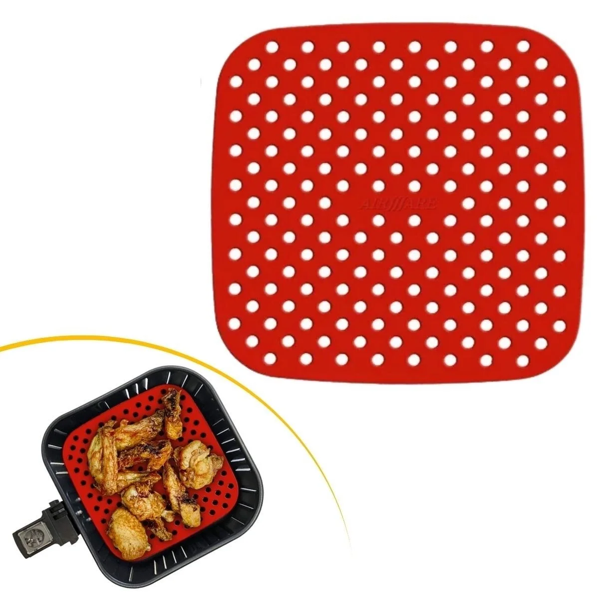 Siyah Isıya Dayanıklı Yıkanılabilir Silikon Fırın Ve Airfryer Kare Model Pişirme Matı 21,5 Cm Fiyatı, Yorumları ve Özellikleri
