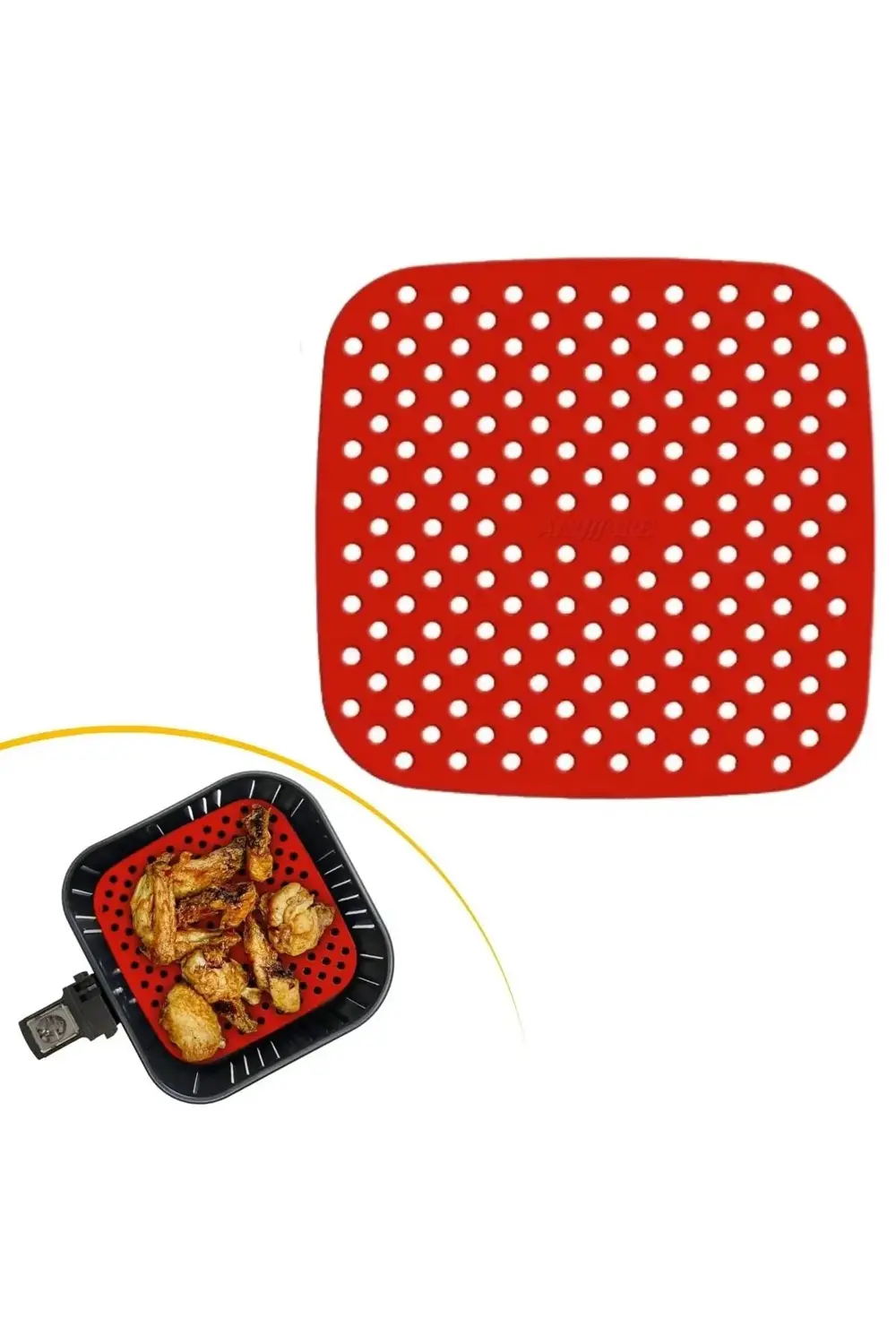 ® Siyah Isıya Dayanıklı Yıkanılabilir Silikon Fırın Ve Airfryer K