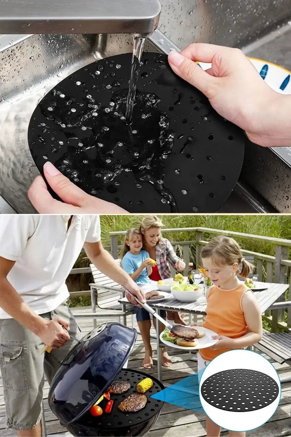 ® Siyah Isıya Dayanıklı Yıkanılabilir Silikon Fırın Ve Airfryer Y