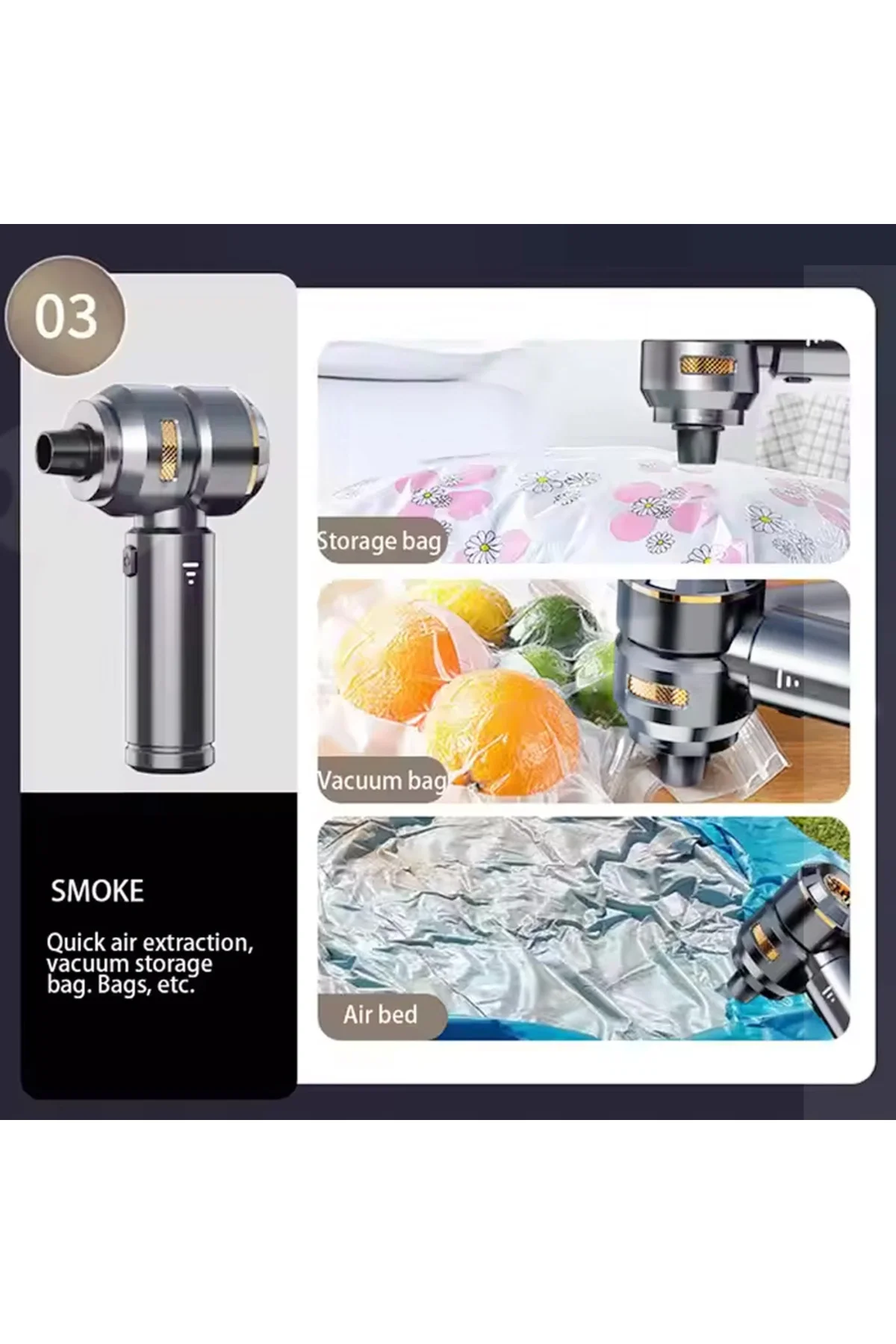 Siyah kablosuz araç içi süpürge 0-250 watt 81-90 dBA 2 yıl garantili şarjlı model