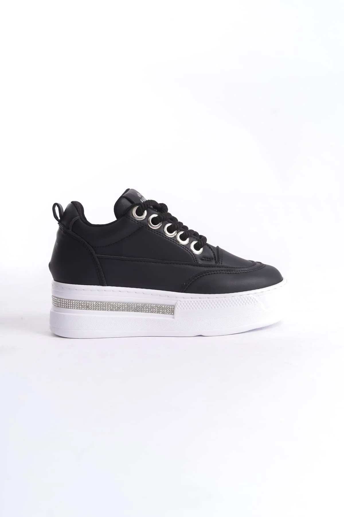 Siyah Kadın Gizli Topuklu Sneaker TR04MS01A