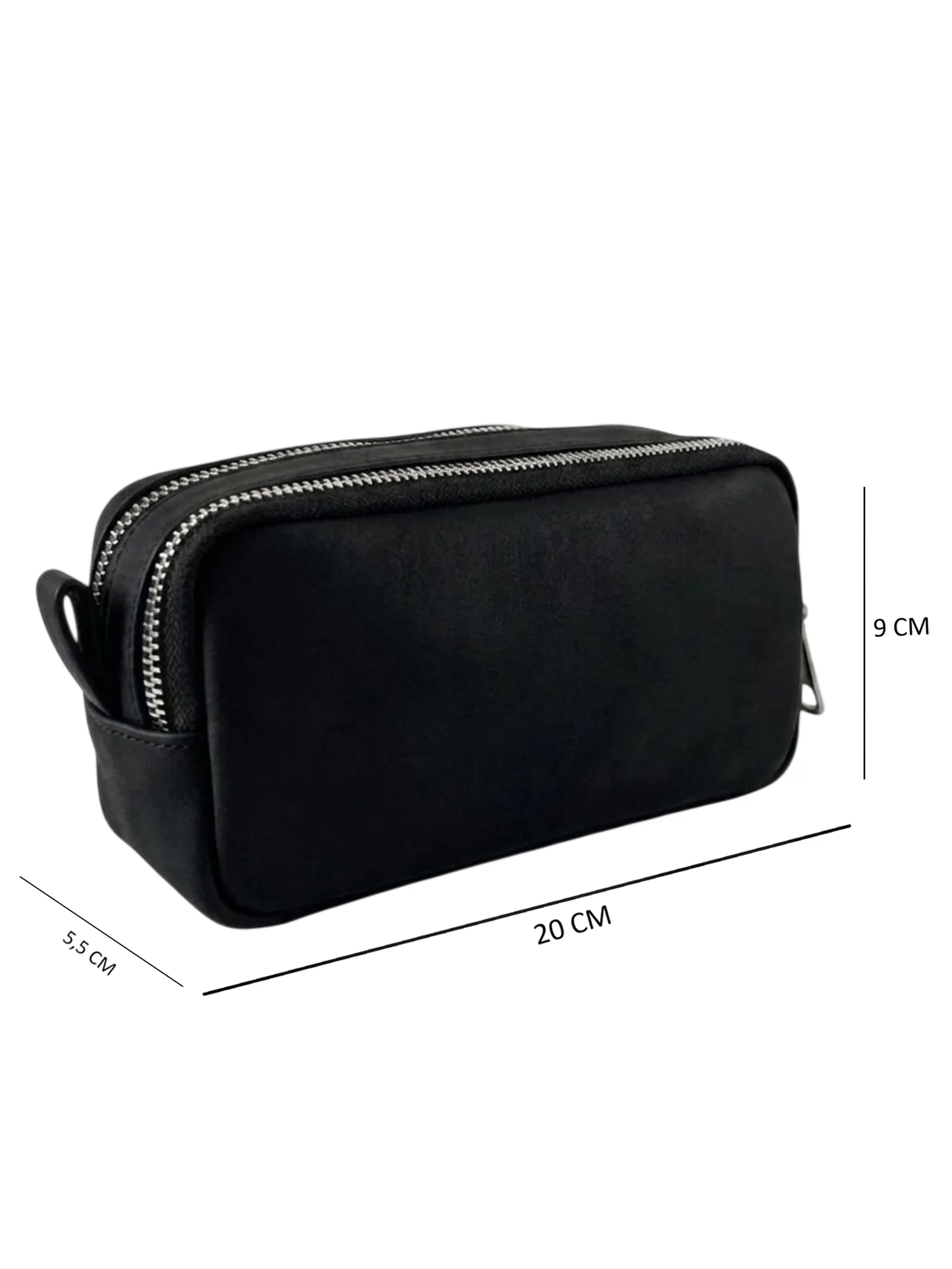 Siyah Kalem Kutusu Vegan Deri Geniş Hacimli iki Bölmeli Kalemlik Siyah Kalem Kutusu Vegan Deri Geniş Hacimli iki Bölmeli Kalemlik