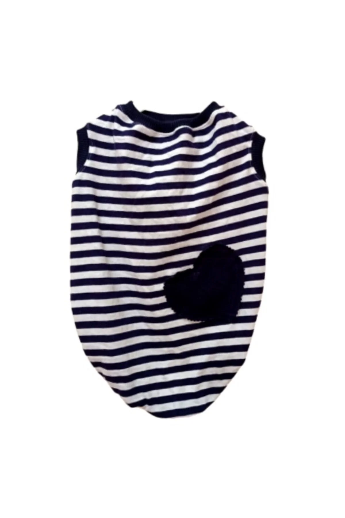 Siyah Kalpli Çizgili Kedi ve Köpek Kıyafeti Giyimi