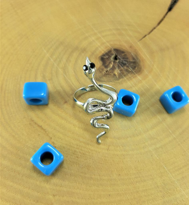 SİYAH KAPLAMA YILAN FİGÜR AYARLANABİLİR YÜZÜK-YLYÜ04