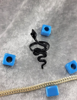 SİYAH KAPLAMA YILAN FİGÜR AYARLANABİLİR YÜZÜK-YLYÜ04