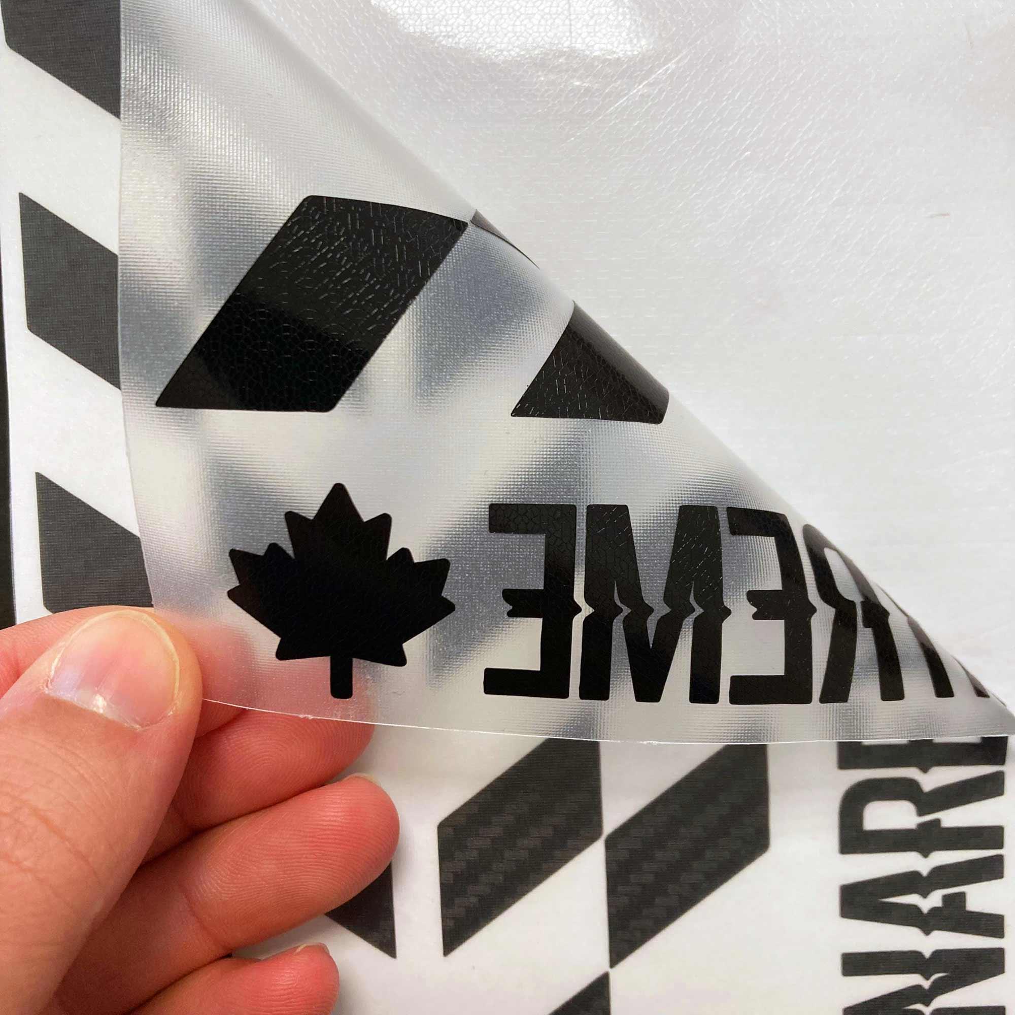 Çinar Extreme Siyah Karbon Fiber Dokulu Damali Kask Motosiklet Sticker Takimi Ç