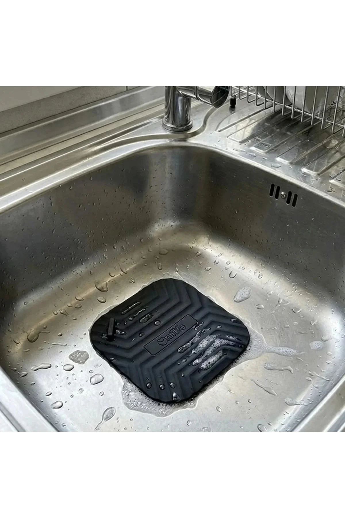 Siyah Kare Evye Gider Koku Önleyici Silikon Mat – Lavabo Süzgeç ve Haşere Engelleyici