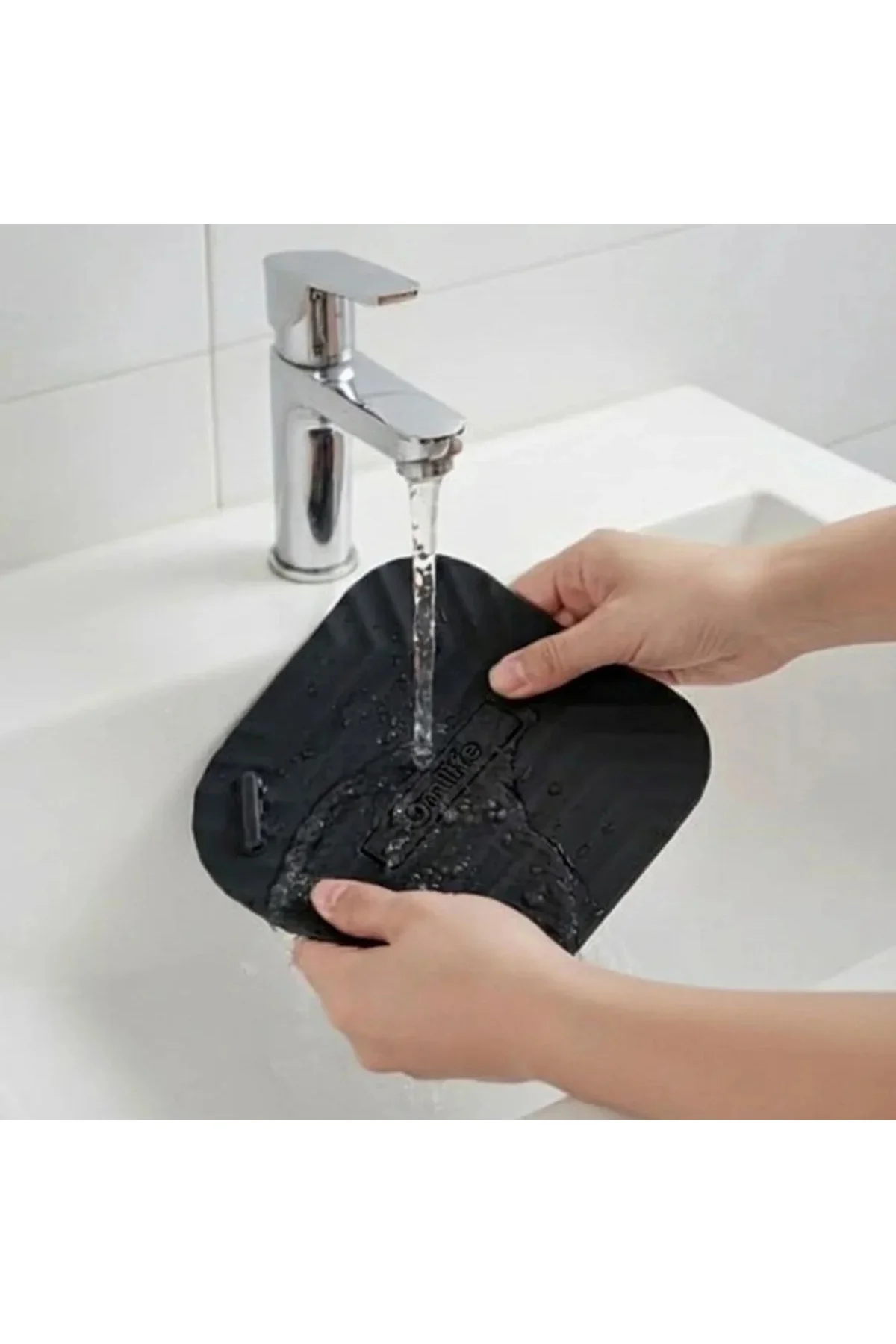 Siyah Kare Evye Gider Koku Önleyici Silikon Mat – Lavabo Süzgeç ve Haşere Engelleyici