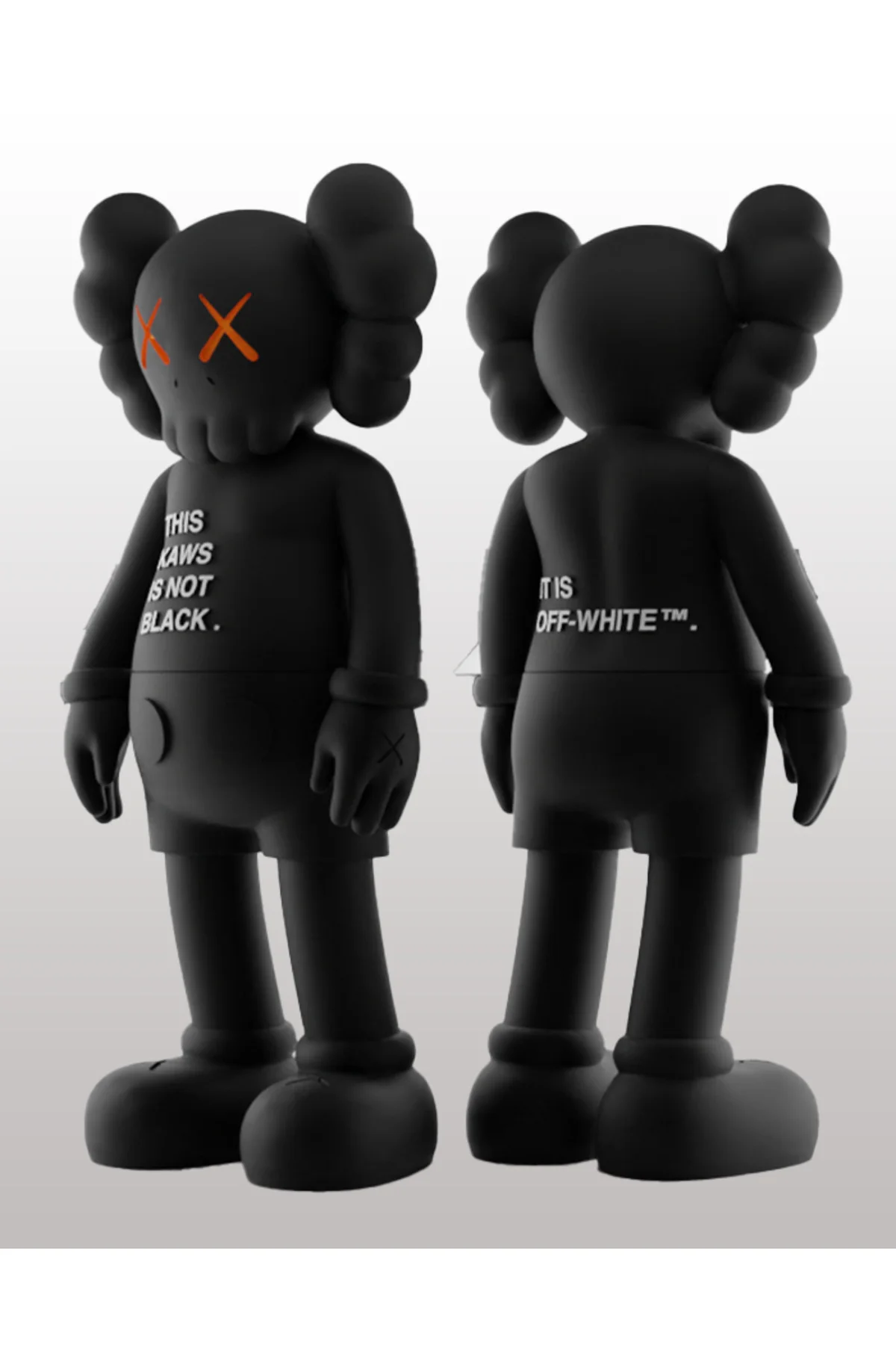 Siyah KAWS Companion Boyalı Figür Büyük Boy 20CM