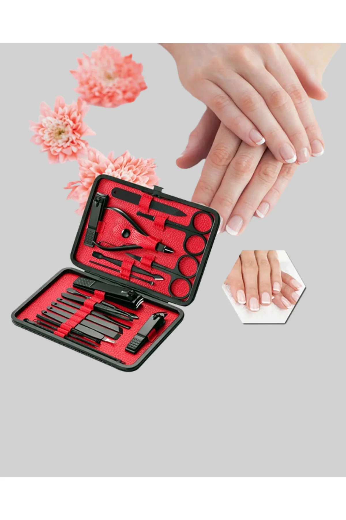 Siyah Kaymaz Teknolojili El ve Ayak Bakım Seti