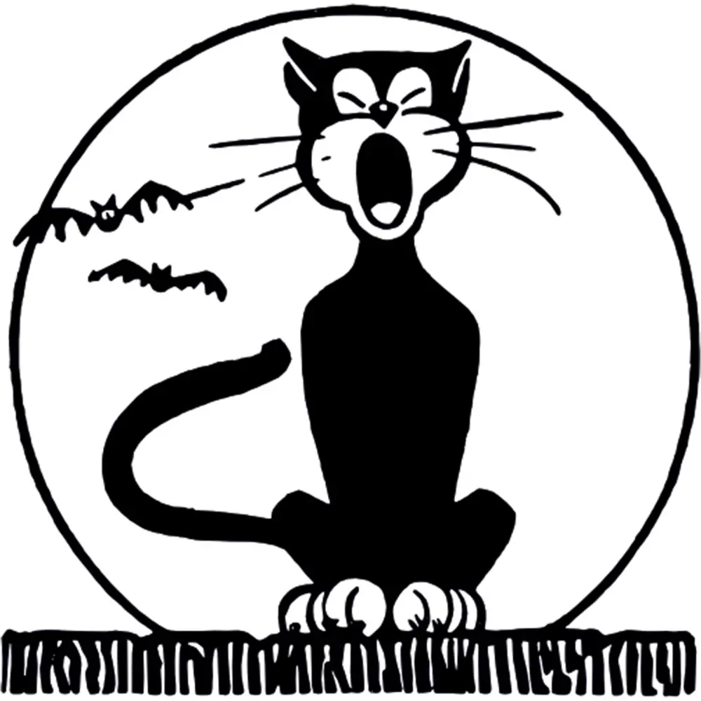 SİYAH KEDİ FOLYO STİCKER SİYAH KEDİ FOLYO STİCKER