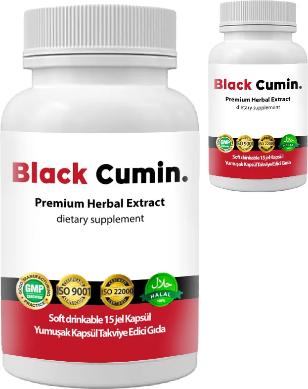 Siyah Kimyon Yağı - Nigella Sativa Tohumlu Soğuk Sıkım 2'li Set | 15 Soft Jel Kapsül