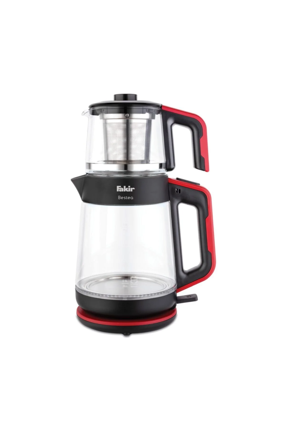 Siyah Kırmızı Bestea 1900 W Cam Çay Makinası