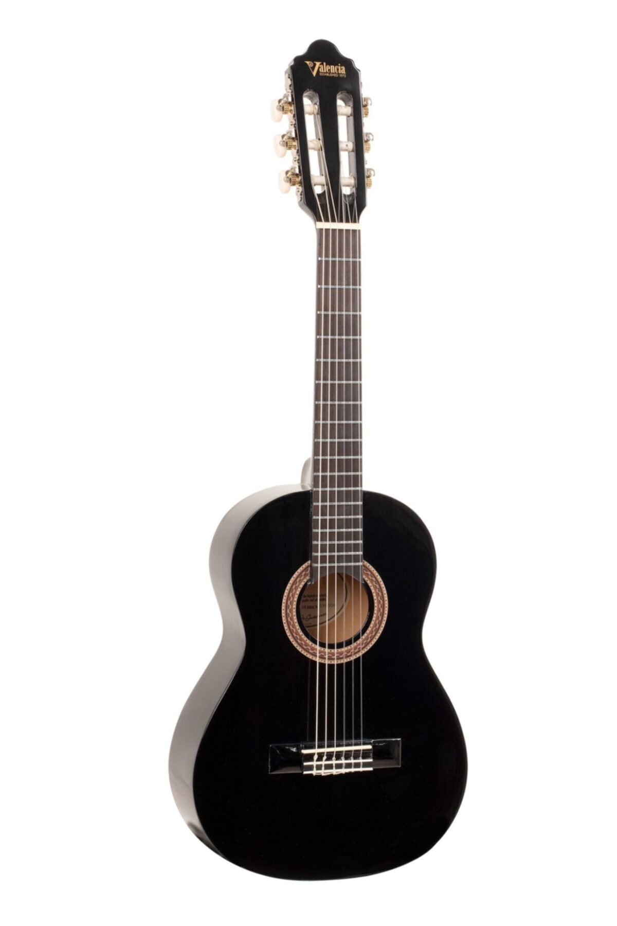 Siyah Klasik Gitar +Kılıf+ Yedek Tel Seti+Pena Vc104 Bk